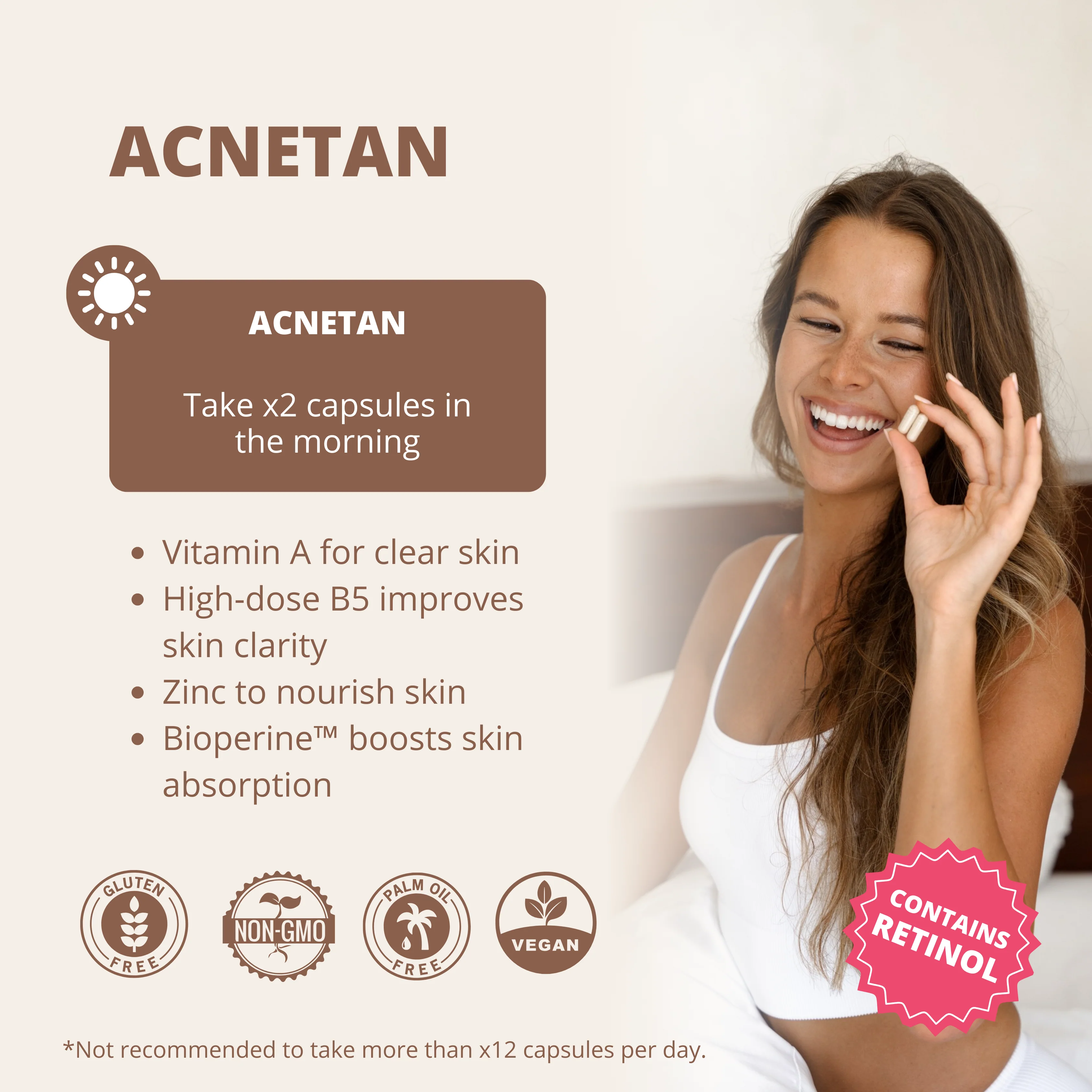 Acnetan | Clear Skin 60 Capsules - Image 3